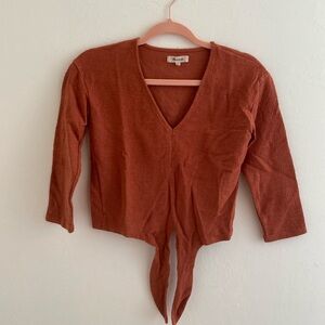 NWOT Madewell top xxs rust color